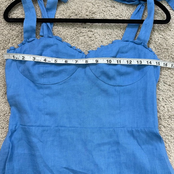 Reformation Desiree ruffle-trimmed linen mini dress - Picture 8 of 11